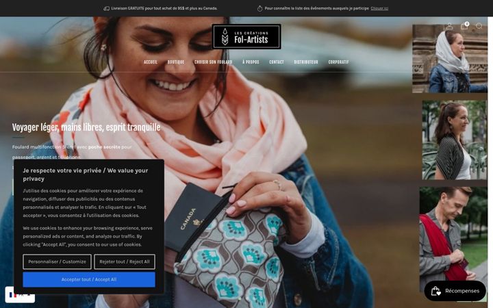 Screenshot of lescreationsfol-artists.com