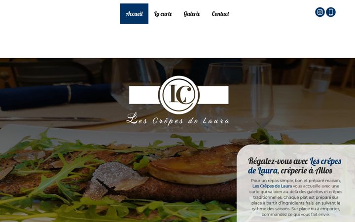 Screenshot of lescrepesdelaura.fr