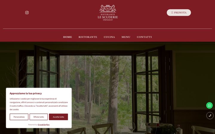 Screenshot of lescuderieristorante.it