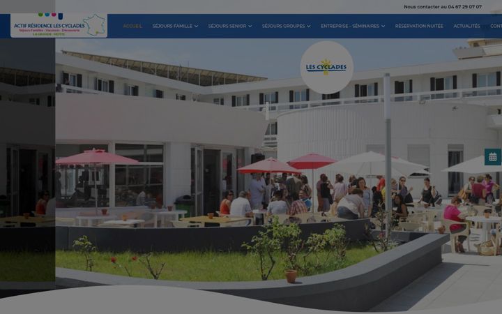 Screenshot of lescyclades.com