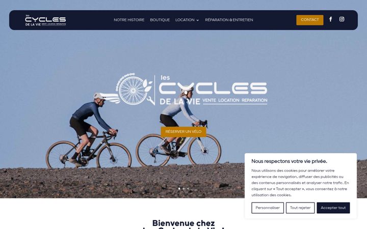 Screenshot of lescyclesdelavie.fr