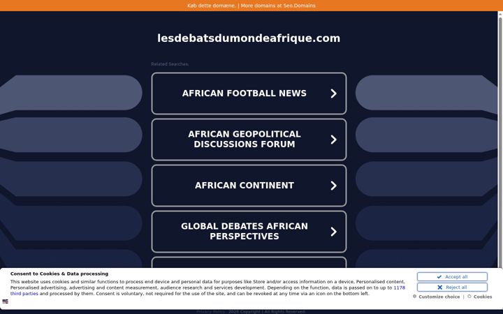 Screenshot of lesdebatsdumondeafrique.com