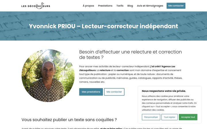 Screenshot of lesdecoquilleurs.com
