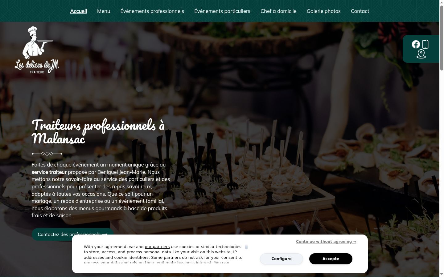 Screenshot tal-banner tal-kunsens muri qabel kwalunkwe interazzjoni