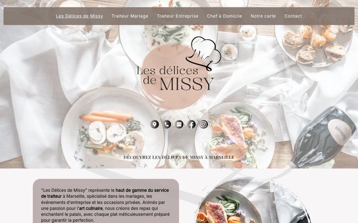 Screenshot of lesdelicesdemissytraiteur.com
