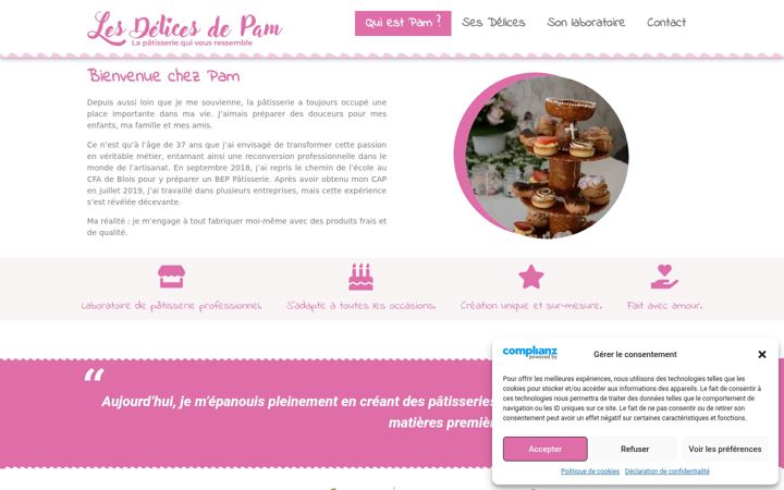 Screenshot of lesdelicesdepam.fr