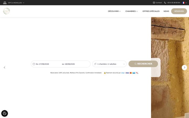 Screenshot of lesdependancesduchateau.fr