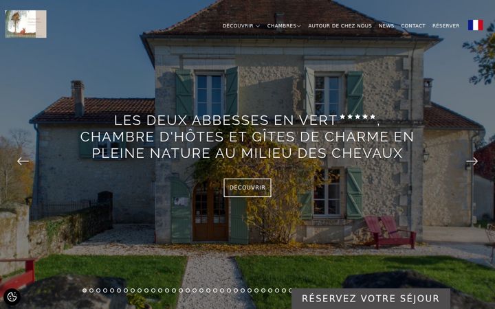Screenshot of lesdeuxabbessesenvert.fr
