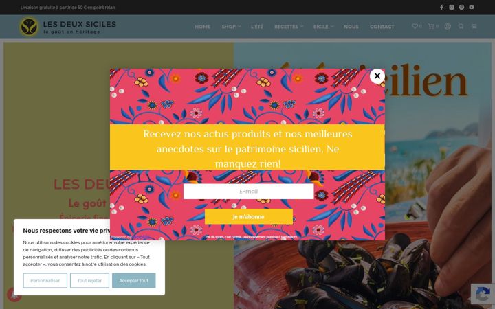 Screenshot of lesdeuxsiciles.fr