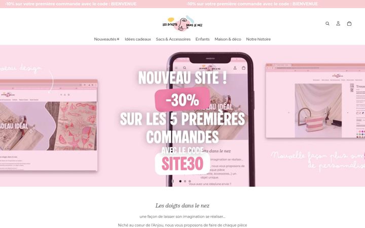 Screenshot of lesdoigtsdanslenez.fr