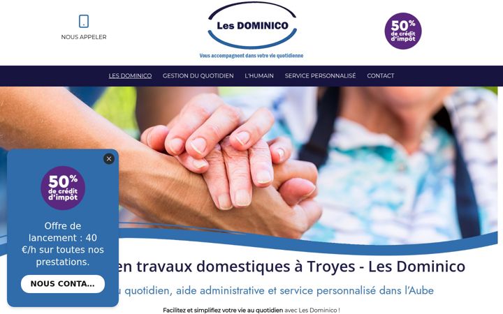 Screenshot of lesdominico.fr