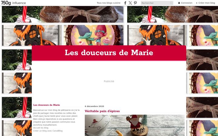 Screenshot of lesdouceursdemarie.fr