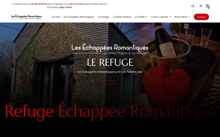 Screenshot of lesechappeesromantiques.fr