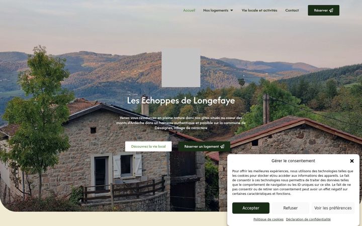 Screenshot of lesechoppesdelongefaye.com