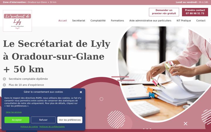 Screenshot of lesecretariatdelyly.fr