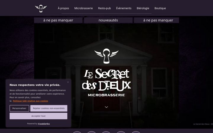 Screenshot of lesecretdesdieux.com