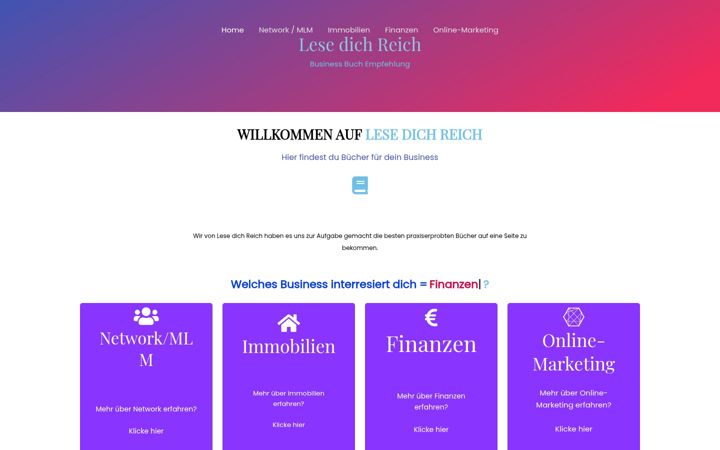 Screenshot of lesedichreich.de