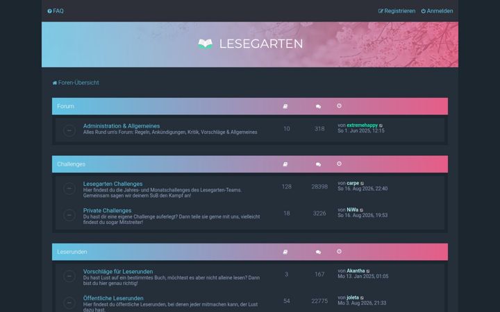 Screenshot of lesegarten.de