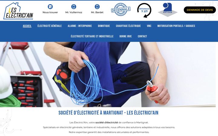 Screenshot of leselectrici-ain.fr