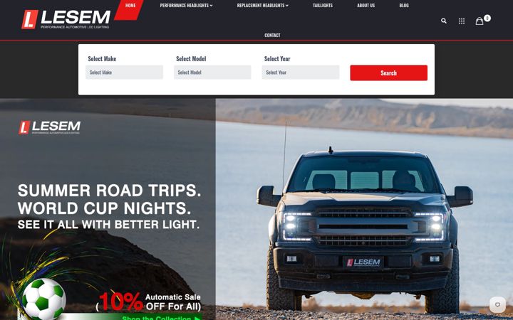 Screenshot of lesemled.com