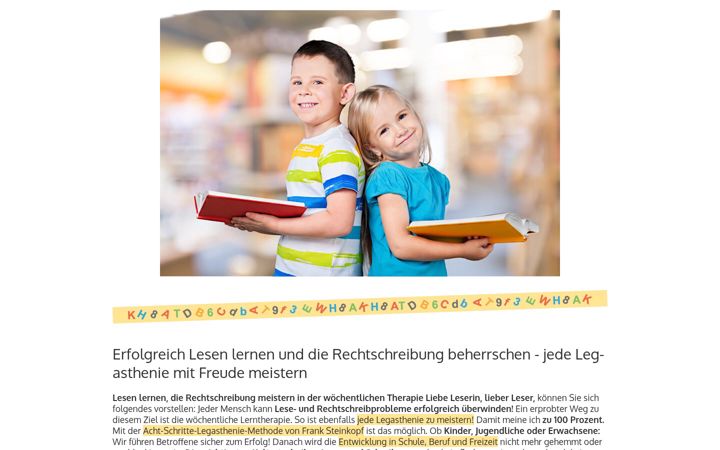 Screenshot of lesen-lernen-rechtschreibung-legasthenie-meistern.de
