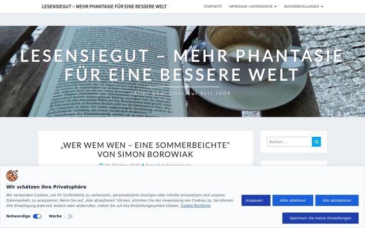 Screenshot of lesensiegut.de