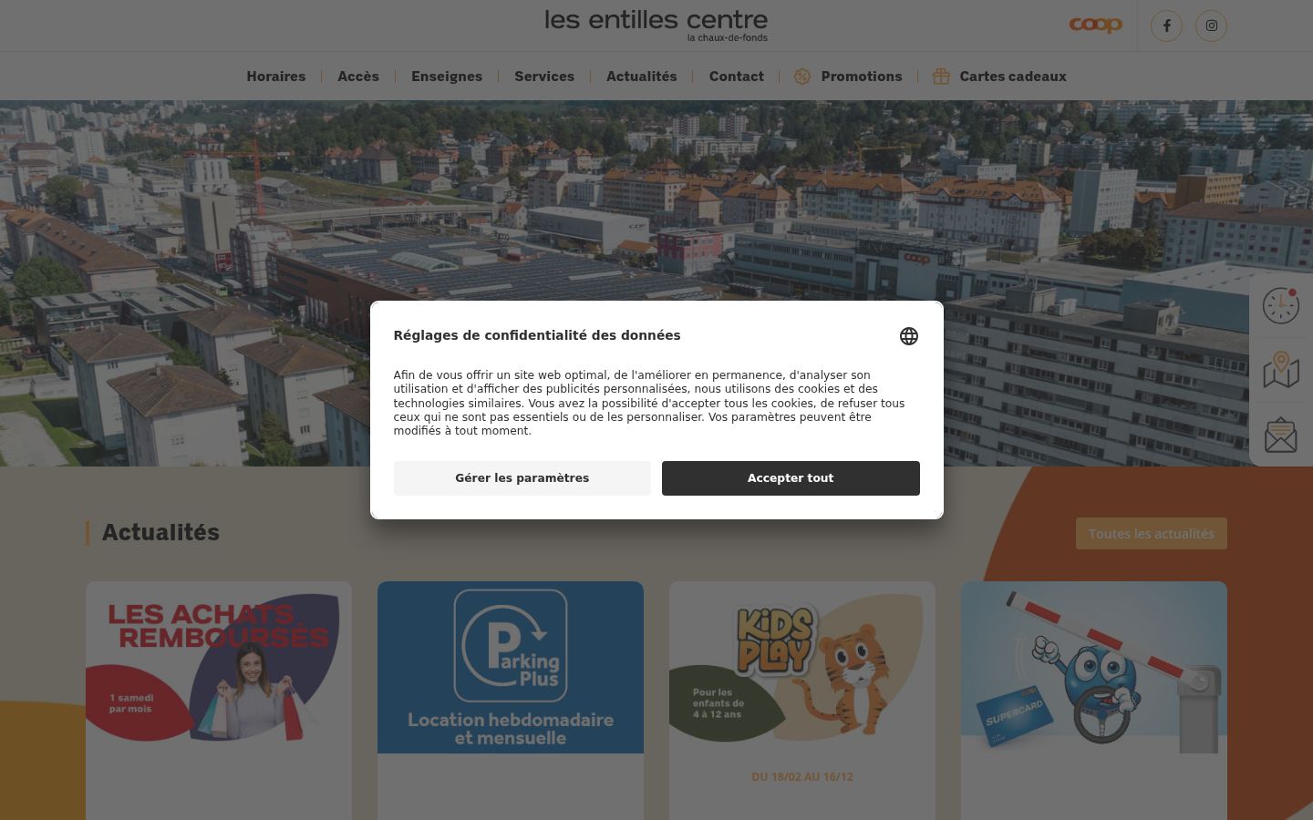 Snímek obrazovky baneru souhlasu zobrazeného před jakoukoli interakcí