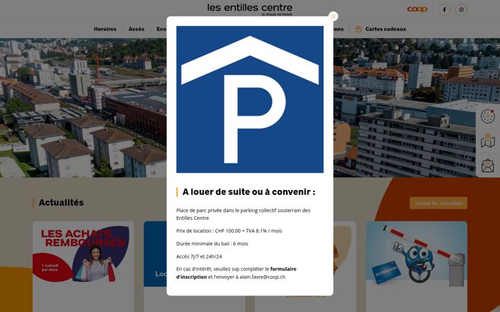 Screenshot of lesentilles.ch