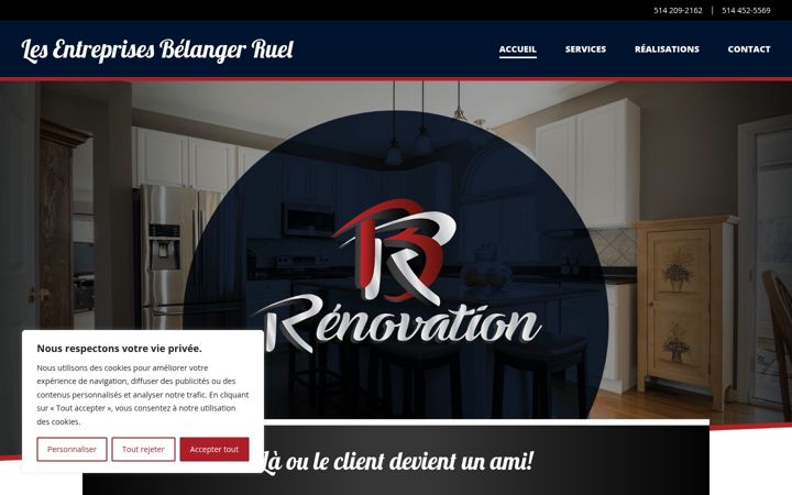Screenshot of lesentreprisesbelangerruel.com