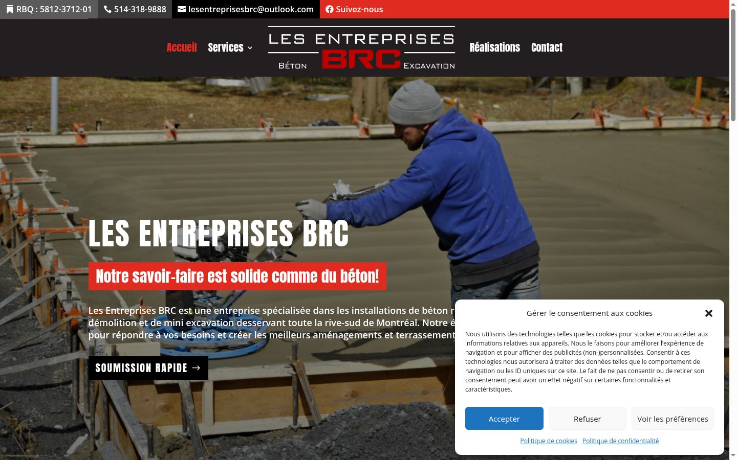 Screenshot tal-banner tal-kunsens muri qabel kwalunkwe interazzjoni