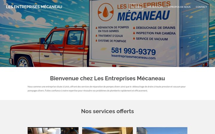 Screenshot of lesentreprisesmecaneau.com