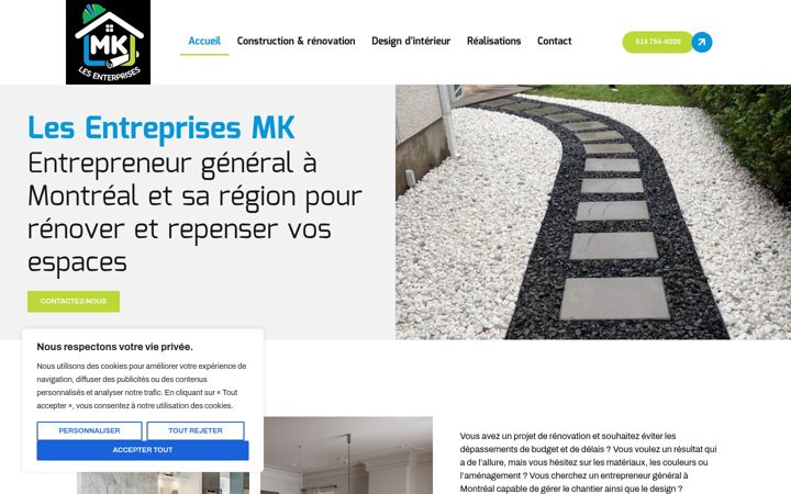Screenshot of lesentreprisesmk.com