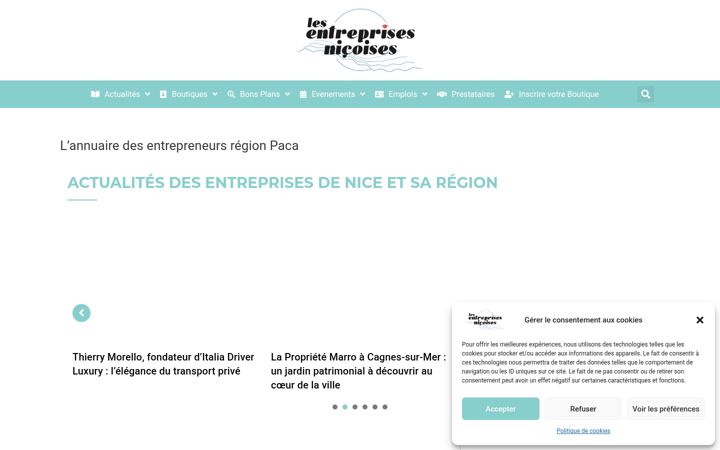 Screenshot of lesentreprisesnicoises.com