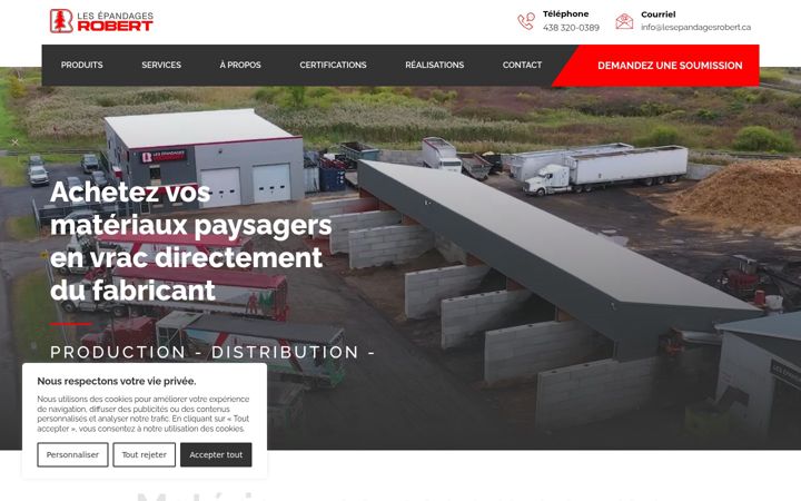 Screenshot of lesepandagesrobert.ca