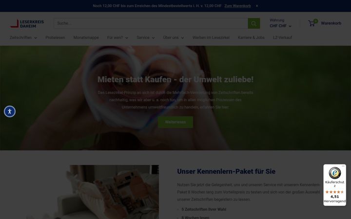 Screenshot of leserkreis.ch