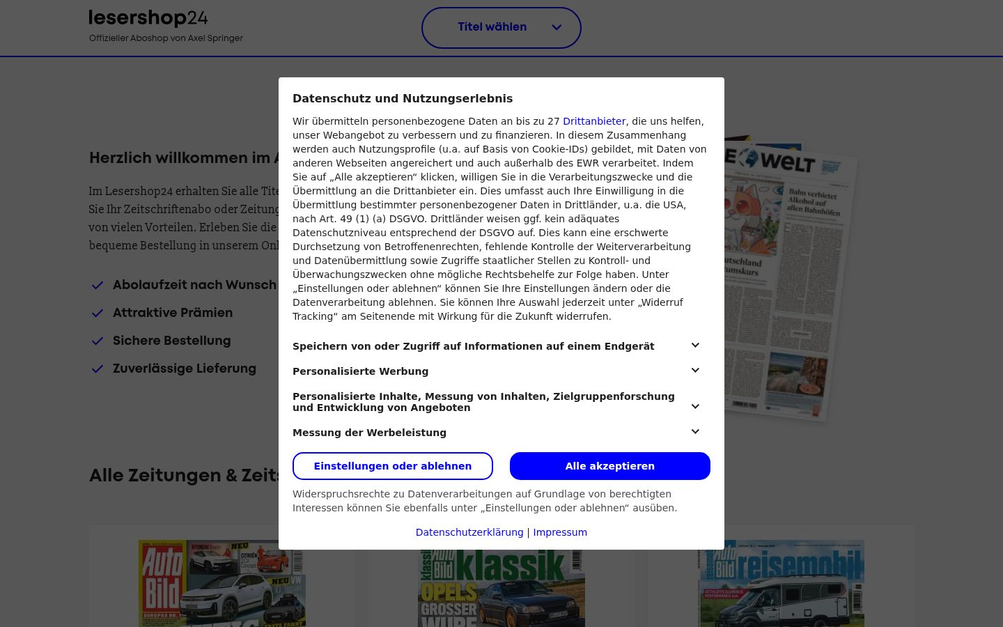 Screenshot tal-banner tal-kunsens muri qabel kwalunkwe interazzjoni