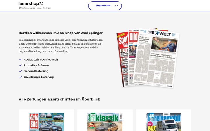 Screenshot of lesershop24.de