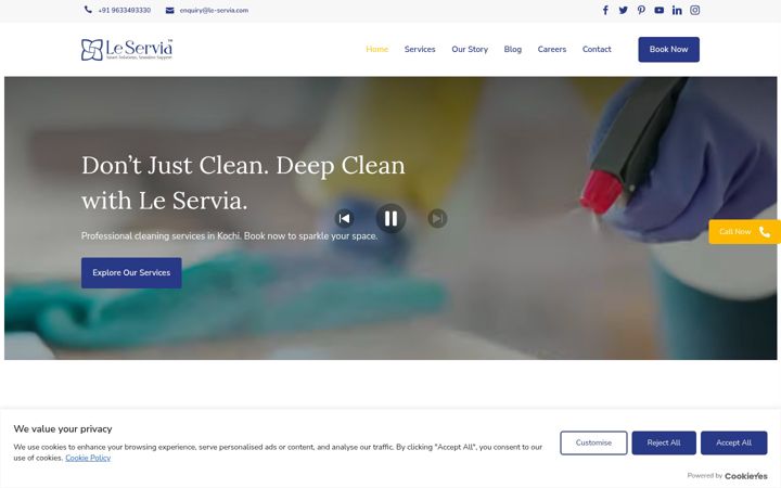 Screenshot of leservia.com