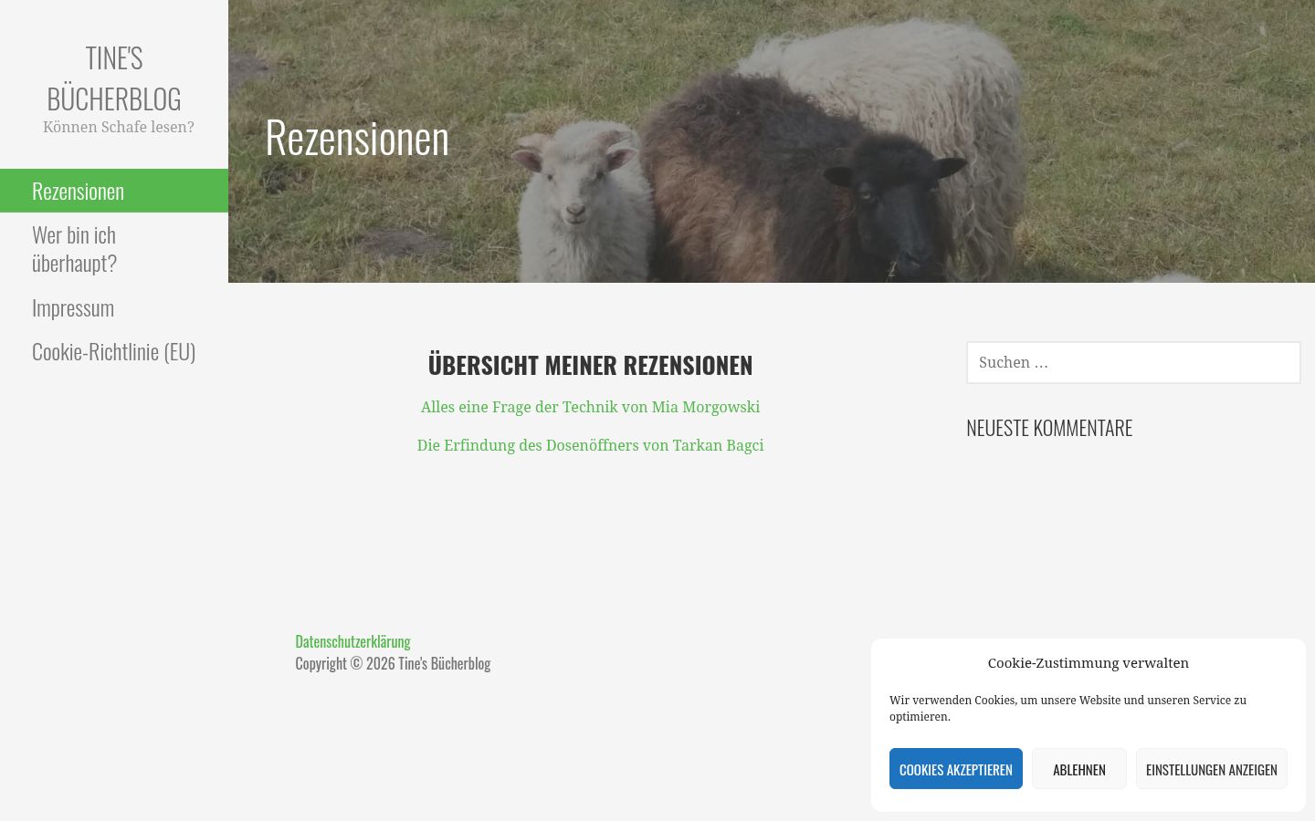 Screenshot des Einwilligungsbanners vor jeglicher Interaktion