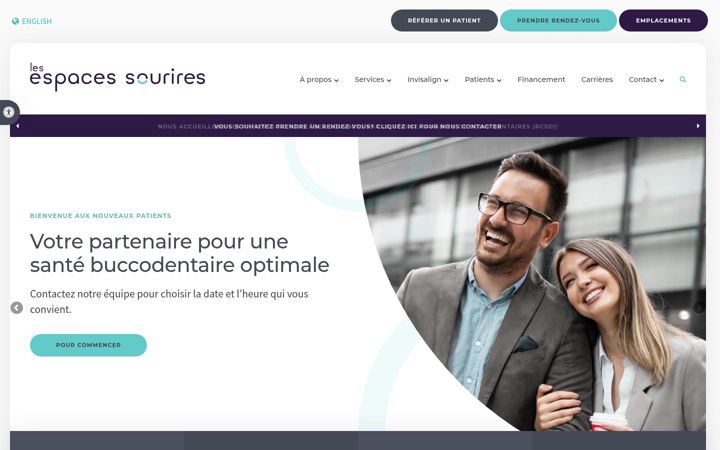 Screenshot of lesespacessourires.com
