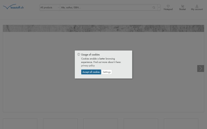 Screenshot of lesestoff.ch