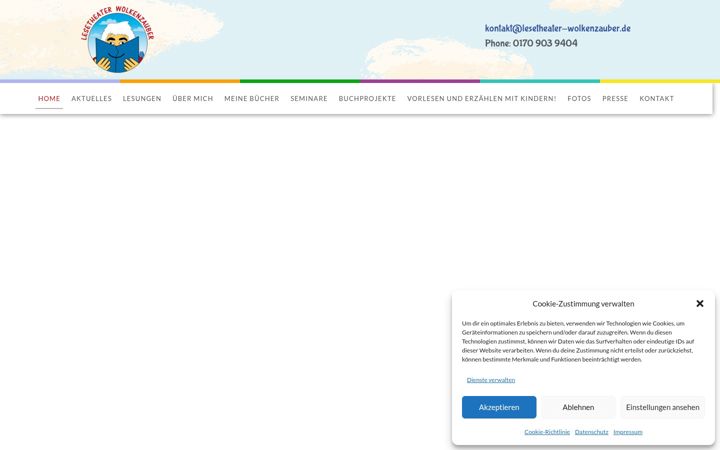 Screenshot of lesetheater-wolkenzauber.de