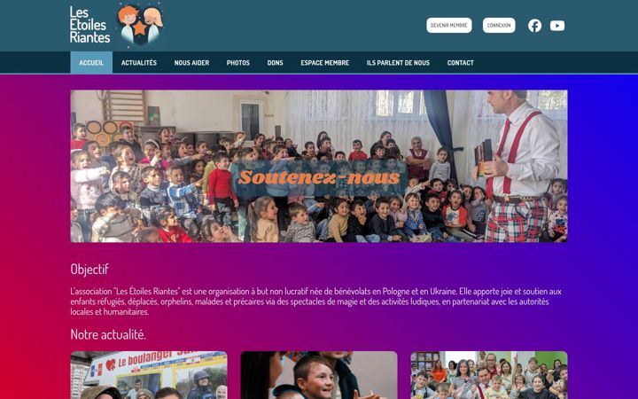 Screenshot of lesetoilesriantes.org