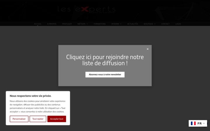 Screenshot of lesexperts.ch