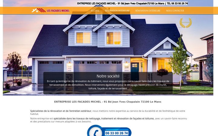 Screenshot of lesfacadesmichel.fr