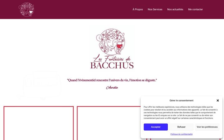 Screenshot of lesfantaisiesdebacchus.fr