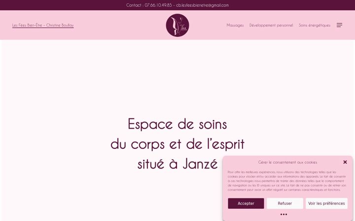 Screenshot of lesfees-bienetre.fr