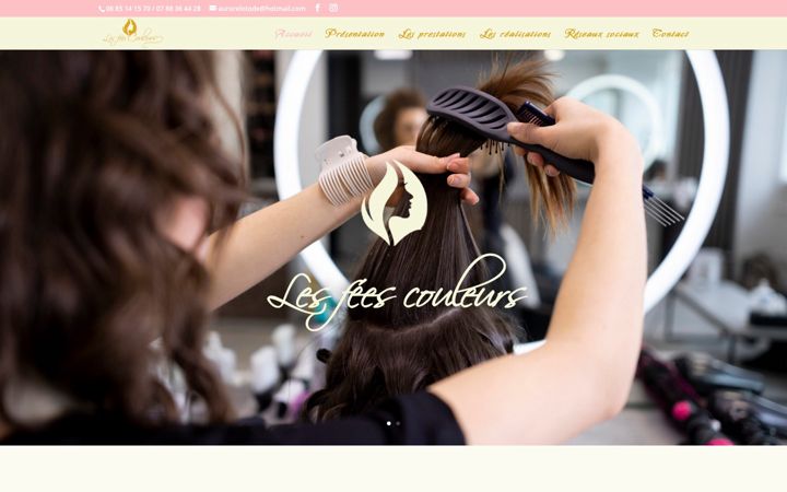 Screenshot of lesfeescouleur33.fr