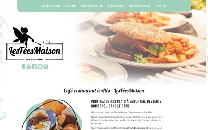 Screenshot of lesfeesmaison-restaurant-ales.fr