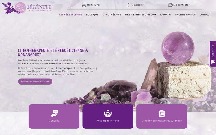 Screenshot of lesfeesselenite.fr